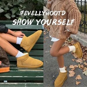 Evellyhootd Tan Snow Boots Size 38 or 7